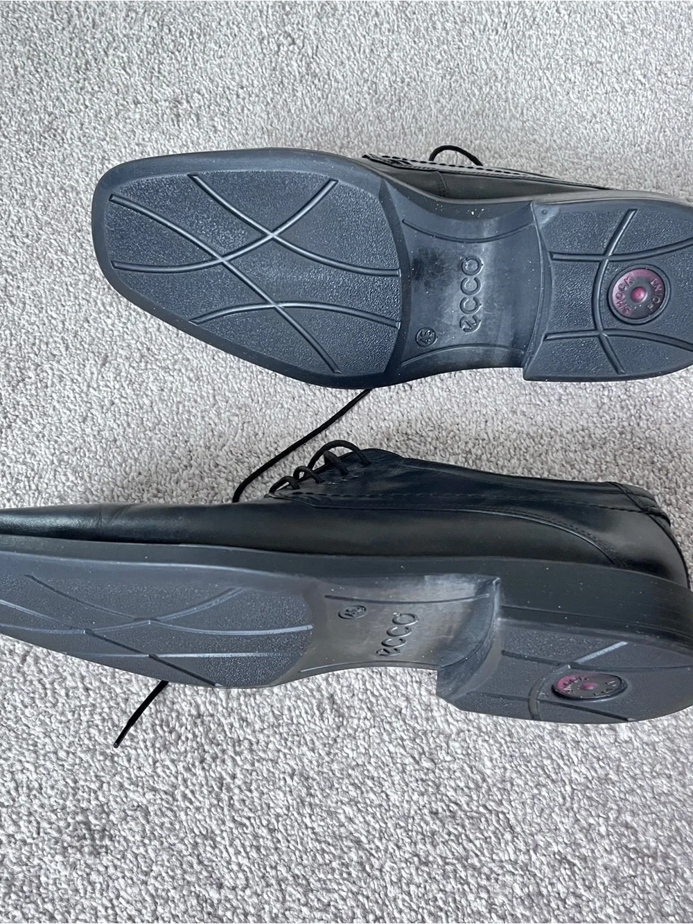 ECCO Men’s Classic Black Leather Dress Shoes - EU Size 46